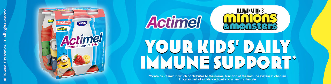 Actimel Minions collectible bottles promotion